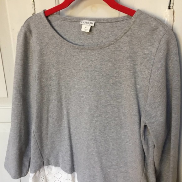 J. by J. Crew Gray Top w/ Eyelet Detail - Picture 12 of 16